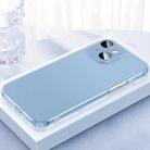 For iPhone 14 2 in 1 Skin Feel Frosted Phone Case with Lens Film(Translucent) - 1