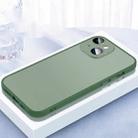 For iPhone 14 Plus 2 in 1 Skin Feel Frosted Phone Case with Lens Film(Green) - 1