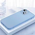 For iPhone 14 Plus 2 in 1 Skin Feel Frosted Phone Case with Lens Film(Sierra Blue) - 1