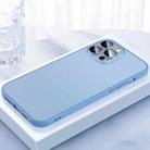 For iPhone 14 Pro 2 in 1 Skin Feel Frosted Phone Case with Lens Film(Sierra Blue) - 1