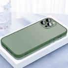 For iPhone 13 Pro 2 in 1 Skin Feel Frosted Phone Case with Lens Film(Green) - 1