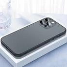 For iPhone 13 Pro Max 2 in 1 Skin Feel Frosted Phone Case with Lens Film(Black) - 1