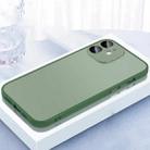 For iPhone 12 2 in 1 Skin Feel Frosted Phone Case with Lens Film(Green) - 1