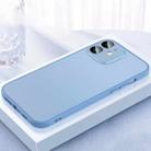 For iPhone 12 2 in 1 Skin Feel Frosted Phone Case with Lens Film(Sierra Blue) - 1