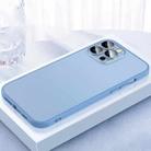 For iPhone 12 Pro 2 in 1 Skin Feel Frosted Phone Case with Lens Film(Sierra Blue) - 1