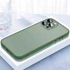 For iPhone 12 Pro Max 2 in 1 Skin Feel Frosted Phone Case with Lens Film(Green) - 1