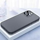 For iPhone 12 Pro Max 2 in 1 Skin Feel Frosted Phone Case with Lens Film(Black) - 1