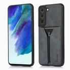 For Samsung Galaxy S22+ 5G Denior DV Elastic Card PU Back Cover Phone Case(Grey) - 1