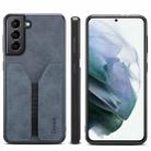 For Samsung Galaxy S21+ 5G Denior DV Elastic Card PU Back Cover Phone Case(Grey) - 1