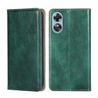For OPPO A17 Gloss Oil Solid Color Magnetic Leather Phone Case(Green) - 1