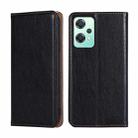 For OPPO K10x 5G Gloss Oil Solid Color Magnetic Leather Phone Case(Black) - 1