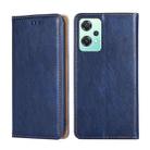 For OPPO K10x 5G Gloss Oil Solid Color Magnetic Leather Phone Case(Blue) - 1