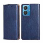 For vivo Y55 4G Gloss Oil Solid Color Magnetic Leather Phone Case(Blue) - 1