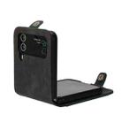 For Samsung Galaxy Z Flip 4 5G Side Buckle Double Fold Leather Phone Case(Dark Green) - 3