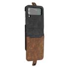 For Samsung Galaxy Z Flip 4 5G Side Buckle Double Fold Leather Phone Case(Brown) - 1