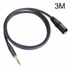 TC145BK19 6.35mm 1/4 inch TRS Male to XLR 3pin Male Audio Cable, Length:3m - 1