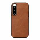 For Sony Xperia 5 IV Cowhide Texture PU Phone Case(Brown) - 1