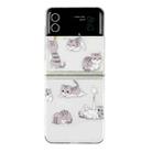 For Samsung Galaxy Z Flip 4 5G Foldable Colored Drawing PC Phone Case(Cats) - 1