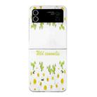 For Samsung Galaxy Z Flip 4 5G Foldable Colored Drawing PC Phone Case(Flowers) - 1