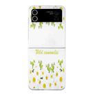 For Samsung Galaxy Z Flip 3 5G Foldable Colored Drawing PC Phone Case(Flowers) - 1