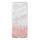 For Huawei P50 Pocket Foldable Colored Drawing PC Phone Case(Pink White Marble) - 1