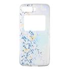 For Motorola Razr 2022 Foldable Colored Drawing PC Phone Case(Blue Wicker) - 1