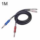 3051K63 Dual RCA Male to Dual 6.35mm 1/4 inch Male Mixer Audio Cable, Length:1m - 1