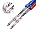 3051K63 Dual RCA Male to Dual 6.35mm 1/4 inch Male Mixer Audio Cable, Length:1m - 3