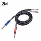 3051K63 Dual RCA Male to Dual 6.35mm 1/4 inch Male Mixer Audio Cable, Length:2m - 1