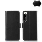 For Sony Xperia 5 IV Crazy Horse Top Layer Cowhide Leather Phone Case(Black) - 1