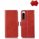 For Sony Xperia 5 IV Crazy Horse Top Layer Cowhide Leather Phone Case(Red) - 1
