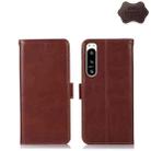 For Sony Xperia 5 IV Crazy Horse Top Layer Cowhide Leather Phone Case(Brown) - 1