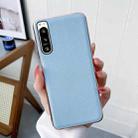 For Sony Xperia 5 IV Waves Series Nano Electroplating Genuine Leather Phone Case(Blue) - 1