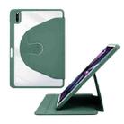 For Huawei MatePad 11 2021 Acrylic 360 Degree Rotation Holder Tablet Leather Case(Emerald Green) - 1