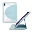 For Huawei MatePad 10.4 Acrylic 360 Degree Rotation Holder Tablet Leather Case(White Ice) - 1