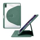 For Huawei MatePad 10.4 Acrylic 360 Degree Rotation Holder Tablet Leather Case(Emerald Green) - 1