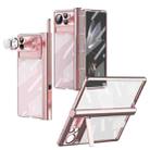 For Xiaomi Mix Fold 2 Magnetic Hinges Plating Phone Case with Holder(Rose Gold) - 1