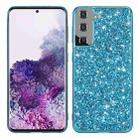 For Samsung Galaxy S23 5G Glitter Powder Shockproof TPU Phone Case(Blue) - 1