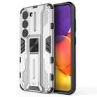 For Samsung Galaxy S23 5G Supersonic PC + TPU Shock-proof Phone Case with Holder(Silver) - 1