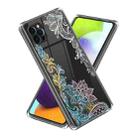 For iPhone 14 Pro Max Laser IMD Pattern TPU Phone Case(Flower) - 1
