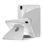 For OPPO Pad Air 10.3 2022 Acrylic 360 Degree Rotation Holder Tablet Leather Case(Grey) - 1