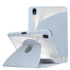 For OPPO Pad Air 10.3 2022 Acrylic 360 Degree Rotation Holder Tablet Leather Case(White Ice) - 1