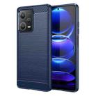 For Xiaomi Redmi Note 12 Explorer Brushed Texture Carbon Fiber TPU Case(Navy Blue) - 1