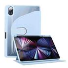 For Honor Tablet V7 Pro Acrylic 360 Degree Rotation Holder Tablet Leather Case(White Ice) - 1