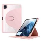 For Xiaomi Pad 5 / 5 Pro Acrylic 360 Degree Rotation Holder Tablet Leather Case(Baby Pink) - 1