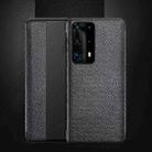 For Huawei P40 Shockproof Smart Horizontal Flip Leather Case with Sleep / Wake-up Function(Black) - 1