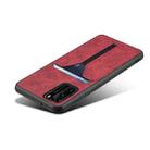 For Huawei P40 Pro Denior DV Elastic Card PU Back Cover Phone Case(Red) - 5