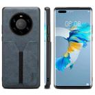 For Huawei Mate 40 Pro+ Denior DV Elastic Card PU Back Cover Phone Case(Grey) - 1