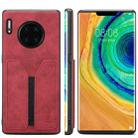 For Huawei Mate 30 Pro Denior DV Elastic Card PU Back Cover Phone Case(Red) - 1