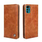 For Motorola Moto E32 India/E22s 4G Global Non-Magnetic Retro Texture Flip Leather Phone Case(Brown) - 1